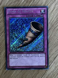 YUGIOH HORN OF HEAVEN SECRET RARE LCYW-EN090 1ST EDITION - Image 1