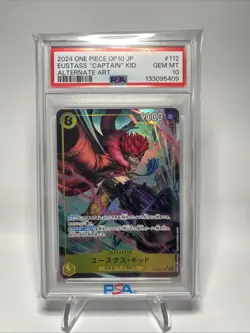 One Piece Eustass Captain Kid Alt Art OP10-112 Royal blood Japanese PSA 10 - Image 1
