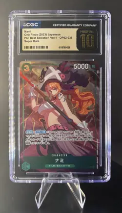 ⭐Nami Best Selection Vol. 1 OP02-036 One Piece CGC 10Pristine⭐ - Image 1