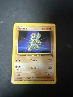 Pokemon MACHOP Card TEAM ROCKET Set 59/82 Non-Holo Common D11 - Image 1