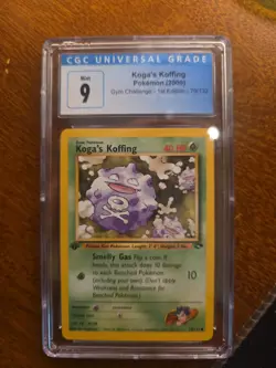 CGC 9 MINT Koga's Koffing Gym Challenge 1st Edition 79/132 Pokemon Card - Image 1