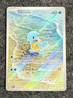 Pokemon Squirtle Illustration Rare Holo Sv: Scarlet & Violet 151 170/165 Card NM - Image 1