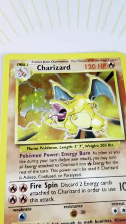 Pokemon Charizard Card 4/102 Base Set Holo Rare Vintage 1999 WOTC - Clean! 🔥 - Image 2