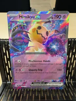 2025 Pokemon TCG Mimikyu EX 069/159 Journey Together Double Rare Card - Image 1