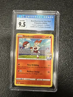 CGC 10 Scorbunny on the Ball Futsal 2020 Pokemon Card #004 - Image 1