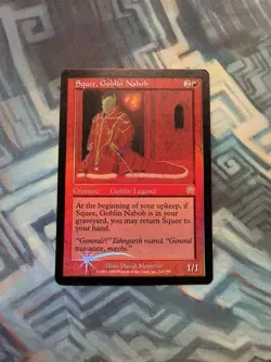 MTG Foil Squee, Goblin Nabob Mercadian Masques (EX/LP+ Front & MP Back) - Image 1