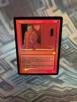 MTG Foil Squee, Goblin Nabob Mercadian Masques (EX/LP+ Front & MP Back) - Image 3