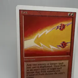 MTG - Fork Revised Edition Rare Interrupt Red Cost RR Regular Amy Weber - Image 2