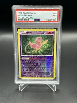 2016 POKEMON XY FATES COLLIDE #29 MEW-HOLO PSA 7 - Image 2