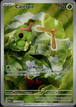 Caterpie 172/165 HOLO 151 Illustration Rare NM Teeziro Pokemon - Image 1