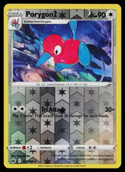 PORYGON2 117/198 UNCOMMON CHILLING REIGN POKEMON REVERSE HOLO NM - Image 1