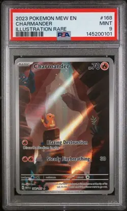 Charmander *PSA 9* Illustration Rare *151* #168 * Pokemon - Image 1
