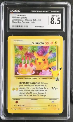 Pikachu 2021 Pokemon Celebrations - Classic Collection CGC 8.5 #24 - Image 1