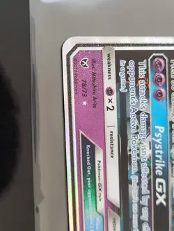 2017 Pokemon Shining Legends Secret Rare test tube Mewtwo 78/73 READ - Image 3