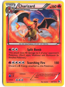 Charizard 20/149 Holo Rare Boundaries Crossed Pokemon - Image 1