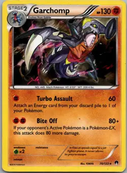 Garchomp 70/122 BREAKpoint Rare Holo Pokemon - Image 1