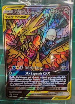 Sealed Pokemon TCG Moltres Zapdos Articuno GX SM210 Stained Glass Promos Holo - Image 1