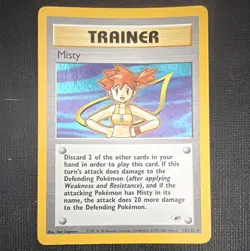Pokemon TCG Misty 018/132 - Gym Heroes Holo Rare English Unlimited Trainer - Image 1
