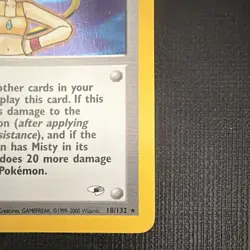 Pokemon TCG Misty 018/132 - Gym Heroes Holo Rare English Unlimited Trainer - Image 4