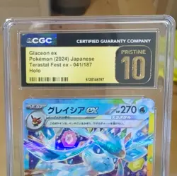 Pokemon Glaceon ex 041/187 Sv8a Terastal Fest Ex Double Rare Holo CGC 10 - Image 2