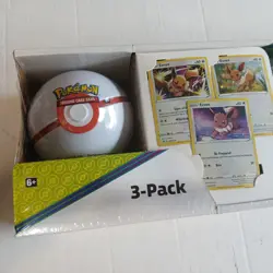 Pokemon Costco Collector 3-Pack: Eevee Treasure Chest Quick & Premier Ball Tins - Image 2