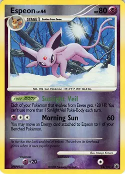 Espeon 18/100 Rare Majestic Dawn Pokemon Reverse Holo Moderately Played - Image 1