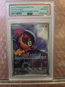 2025 POKEMON MEP EN-ME BLACK STAR PROMO #022 CHARCADET PSA 10 - Image 1