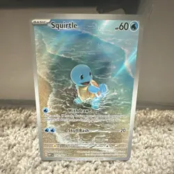 Pokemon TCG Squirtle 170/165 SV 151 Illus Rare Holo Full Art Basic 60 HP EN - Image 1