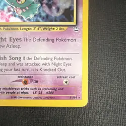 Pokemon TCG Misdreavus 11/64 Neo Revelation Holo Rare 50 HP 2000 English - Image 4