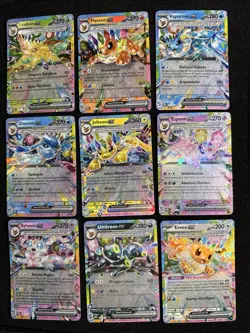Lotto 9 Carte Pokemon Evoluzioni Prismatiche ITA • Eevee + Tutte Le Evoluzioni - Image 1