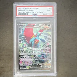 Pokemon TCG 2023 Paradox Rift Roaring Moon ex 251 SIR Holo Eng PSA 9 - Image 1