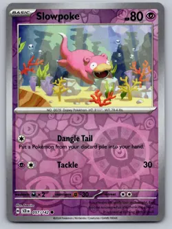 Slowpoke 57/142 Common Stellar Crown Pokemon Reverse Holo Near Mint - Image 1