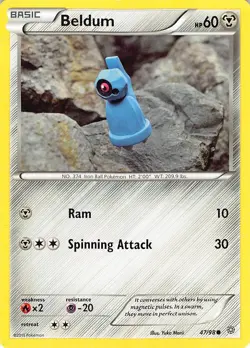 Beldum 47/98 Common Ancient Origins Pokemon Lightly Played Yuka Morii - Image 1