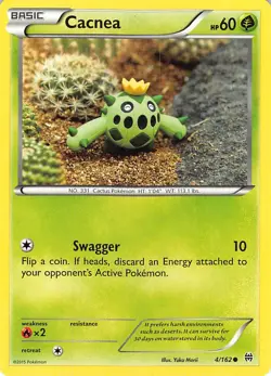 Cacnea 4/162 Common BREAKthrough Pokemon Lightly Played - Image 1