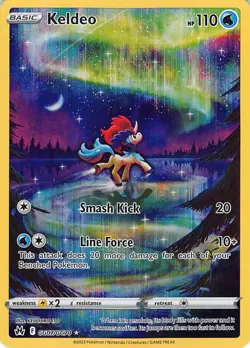 Keldeo GG07/GG70 Holo Crown Zenith Galarian Gallery Pokemon LP - Image 1