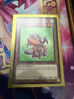 Yu-Gi-Oh Maze Of Muertos Armed Dragon LV3 Secret Rare MZMU-EN063 NM!! - Image 1