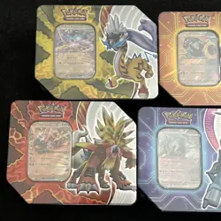 Pokemon TCG Slashing Legends Tins EX Sealed Lot & Paldean Fates Booster Bundle - Image 2