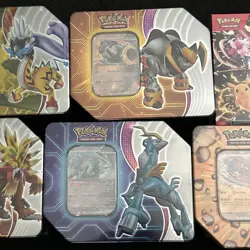 Pokemon TCG Slashing Legends Tins EX Sealed Lot & Paldean Fates Booster Bundle - Image 3