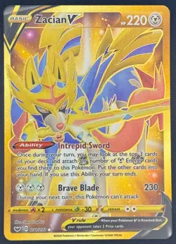 Zacian V 211/202 Pokemon TCG SWSH01: Sword & Shield Base Set Secret Rare NM - Image 1