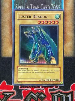 Yugioh Luster Dragon LOD-050 Super Rare 1st Ed LP - Image 1