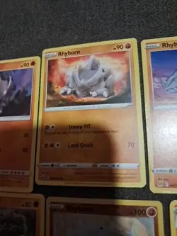 Pokemon TCG Rhyhorn and Rhydon 13 Card Lot (1 Reverse Holo) - Image 4