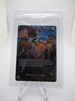 One Piece TCG — Monkey D. Luffy Leader (OP05-060) Exclusive PSA Magazine - Image 1