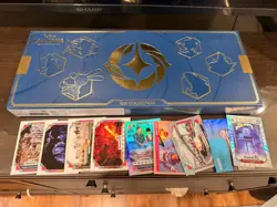 Disney Lorcana D23 2024 Collection Box Set + Disneyland Topps card (Box Opened) - Image 1