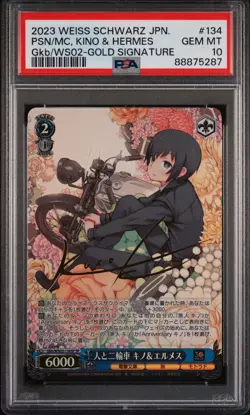 Weiss Schwartz 2023 Gold Signature Japanese Psn/Mc, Kino & Hermes #134 PSA 10 - Image 1