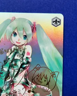 Signed Weiss Schwarz Hatsune Miku Project DIVA f PD/S22-032X XR FOIL Miku - Image 4