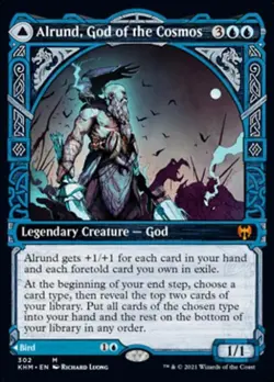 Alrund, God of the Cosmos / Hakka, Whispering Raven (Showcase) - KHM MTG - - Image 1