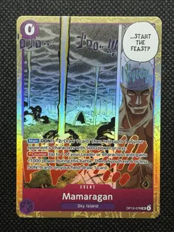 One Piece CCG Mamaragan Event Super Rare OP15-078 Holo English Card - Image 1