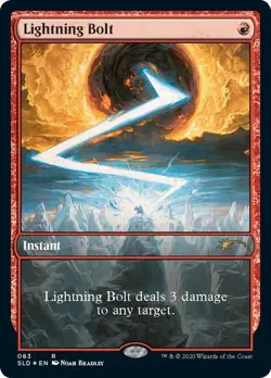 MTG Lightning Bolt - Foil (083), Secret Lair Drop Series, Moderately Played, Eng - Image 1