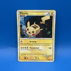 Pokemon TCG 2010 Heart Gold Soul Silver Pikachu HGSS03 Black Star Promo Holo LP - Image 1