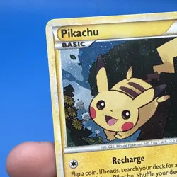 Pokemon TCG 2010 Heart Gold Soul Silver Pikachu HGSS03 Black Star Promo Holo LP - Image 3